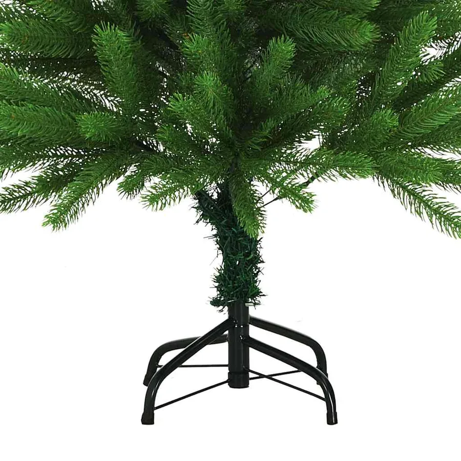 Arbre de Noël artificiel pré-éclairé et boules 120 cm vert - 4