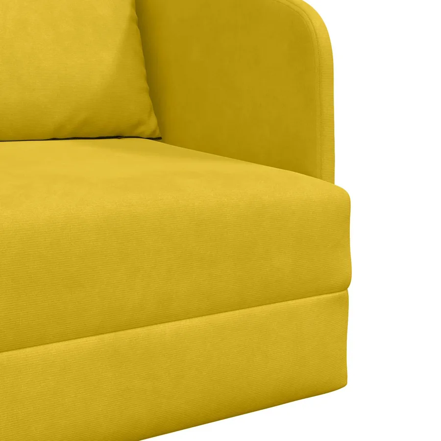 Canapé-Lit Jaune 65 x 80 x 83 cm Velours - 9
