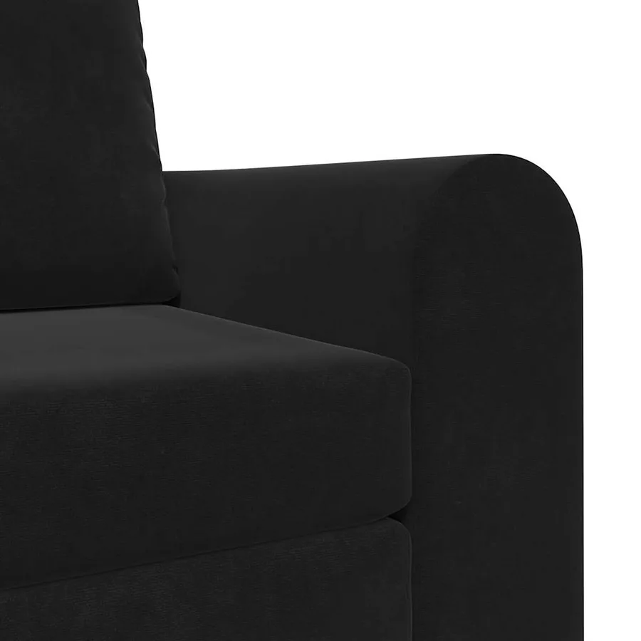 Canapé-Lit Noir 98 x 71 x 83 cm Velours - 7