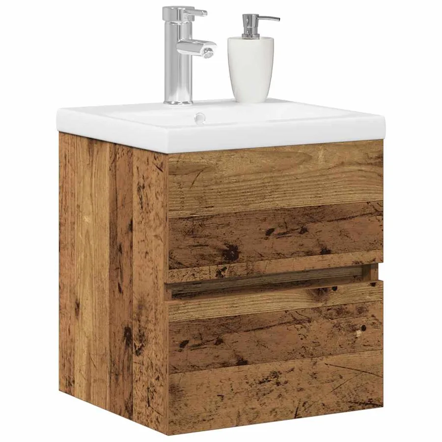 Meuble de Lavabo de Salle de Bain Chêne noir 41 x 39 x 62 cm - 3