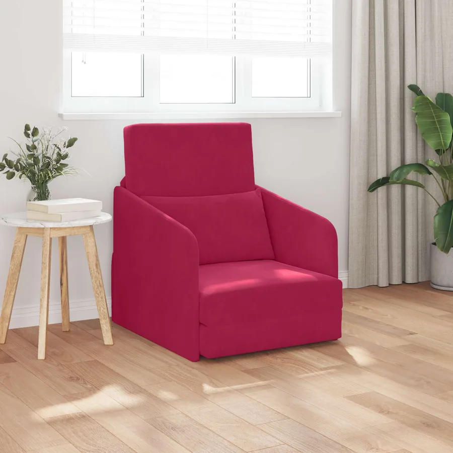 Canapé-Lit Bordeaux 65 x 80 x 83 cm Velours
