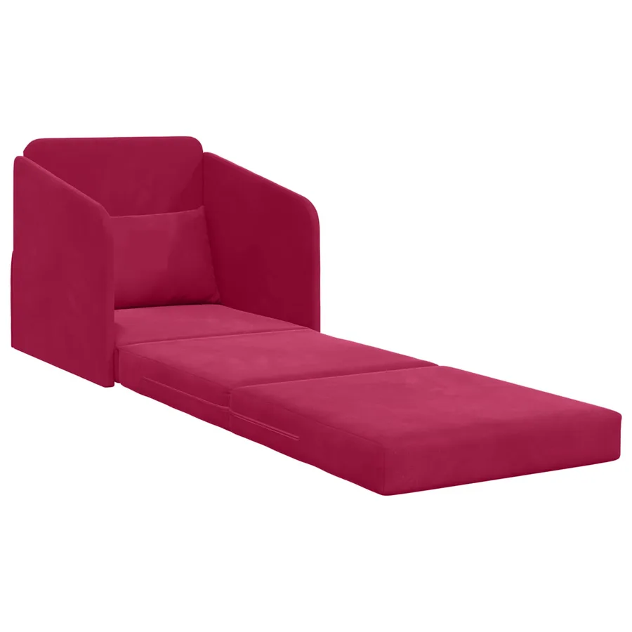 Canapé-Lit Bordeaux 65 x 80 x 83 cm Velours - 4