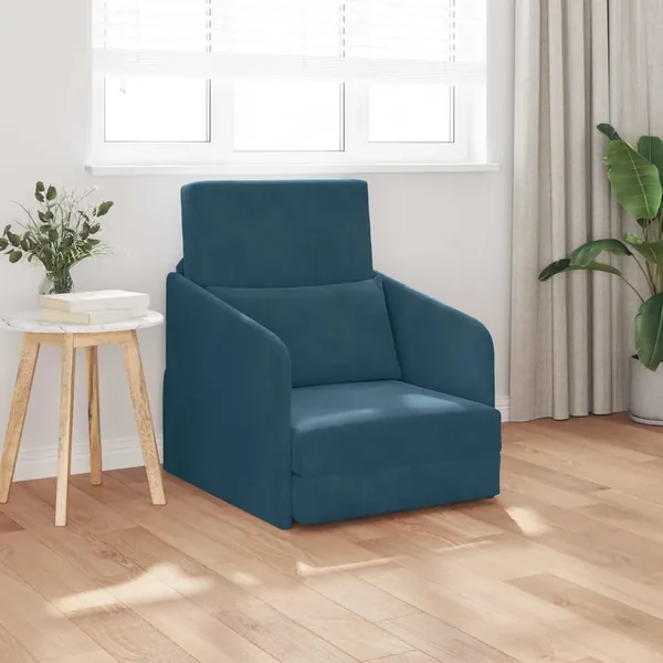 Canapé-Lit Bleu 65 x 80 x 83 cm Velours