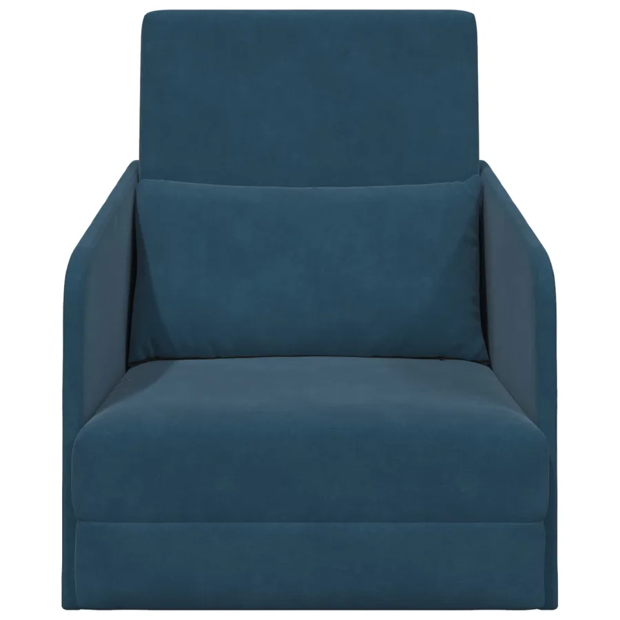 Canapé-Lit Bleu 65 x 80 x 83 cm Velours - 5