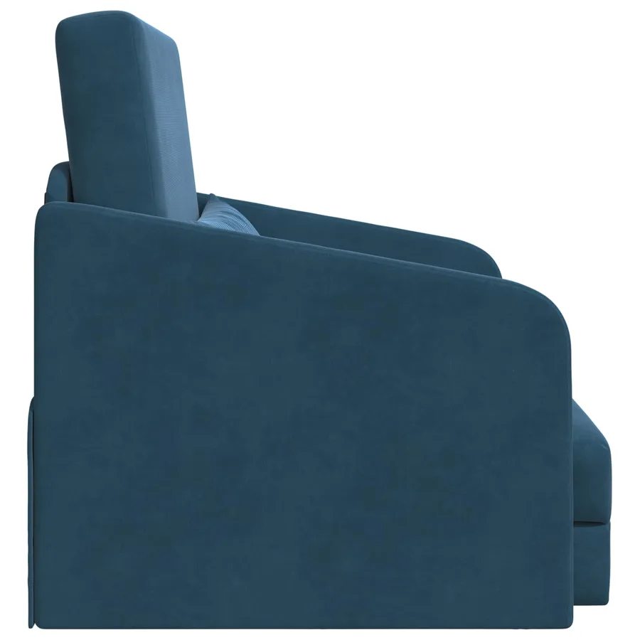 Canapé-Lit Bleu 65 x 80 x 83 cm Velours - 6