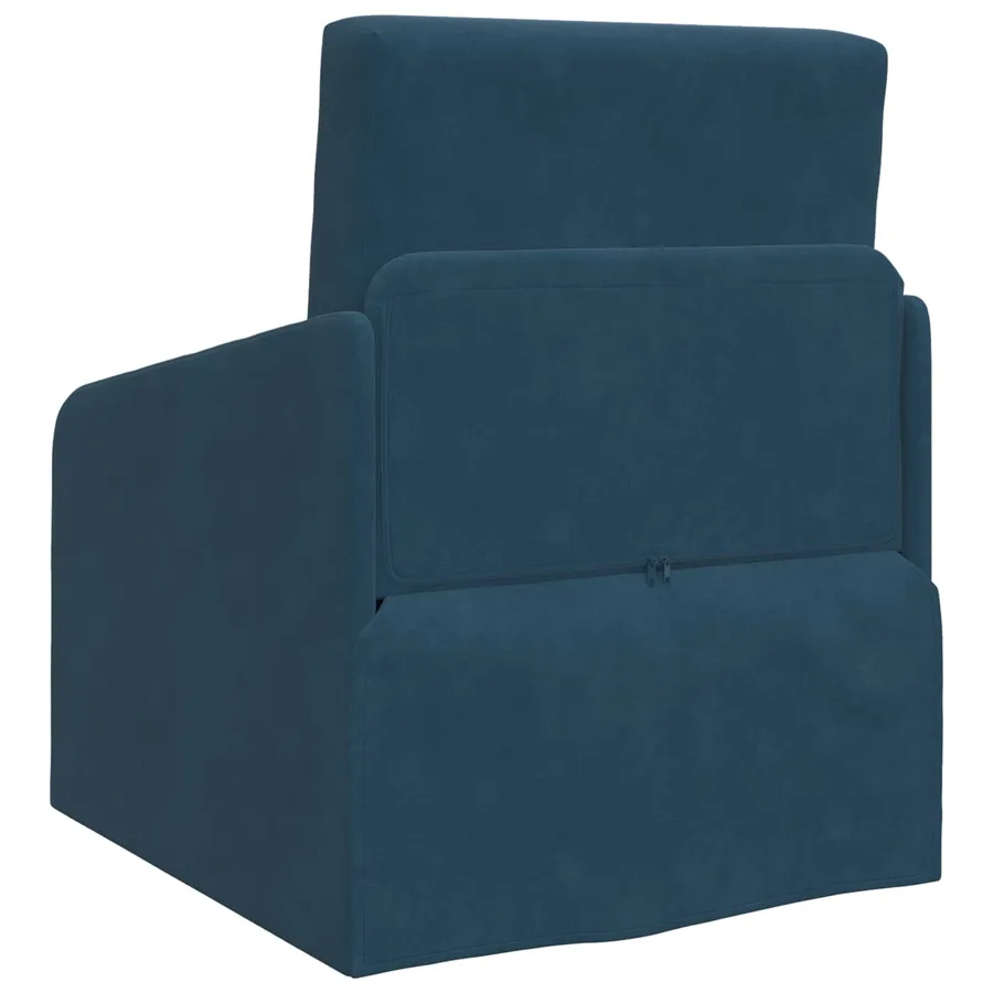 Canapé-Lit Bleu 65 x 80 x 83 cm Velours - 7