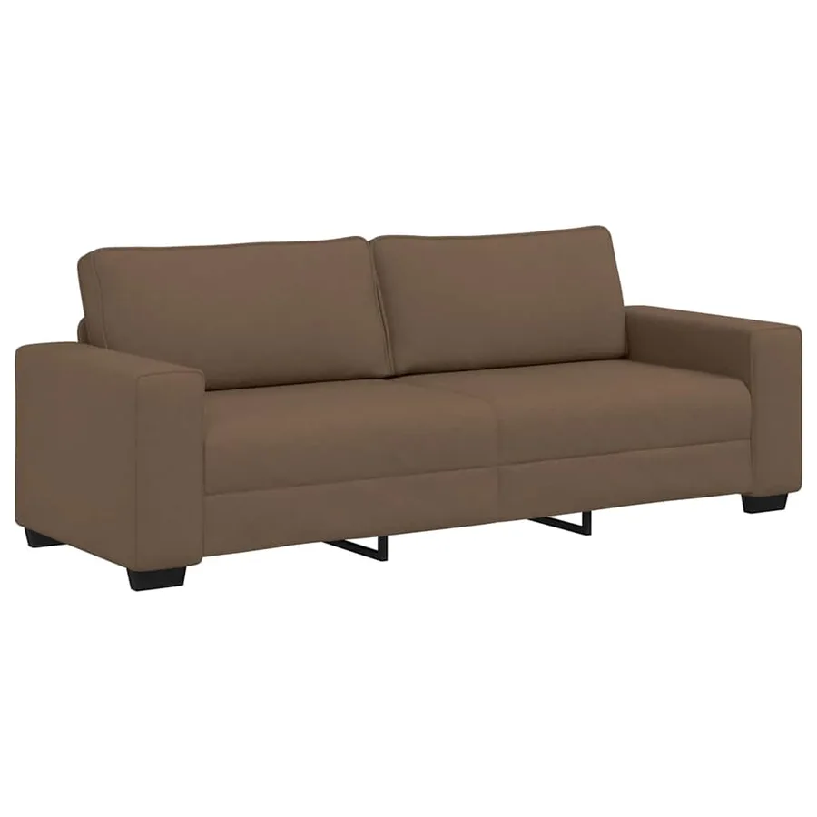 Canapé 3 places marron 220x77x82 cm en tissu - 2