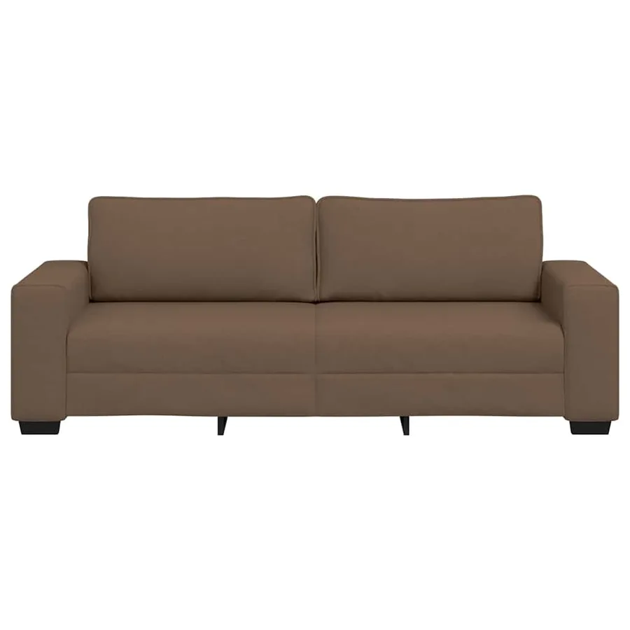 Canapé 3 places marron 220x77x82 cm en tissu - 4