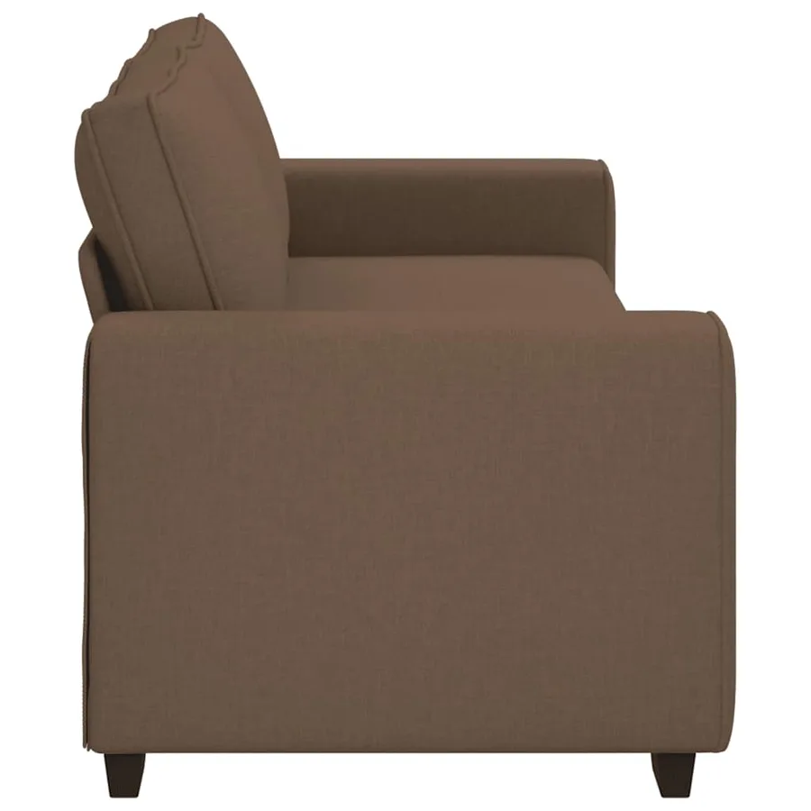 Canapé 3 places marron 220x77x82 cm en tissu - 5
