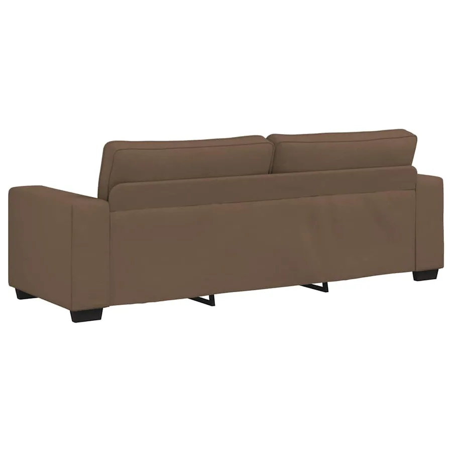 Canapé 3 places marron 220x77x82 cm en tissu - 6