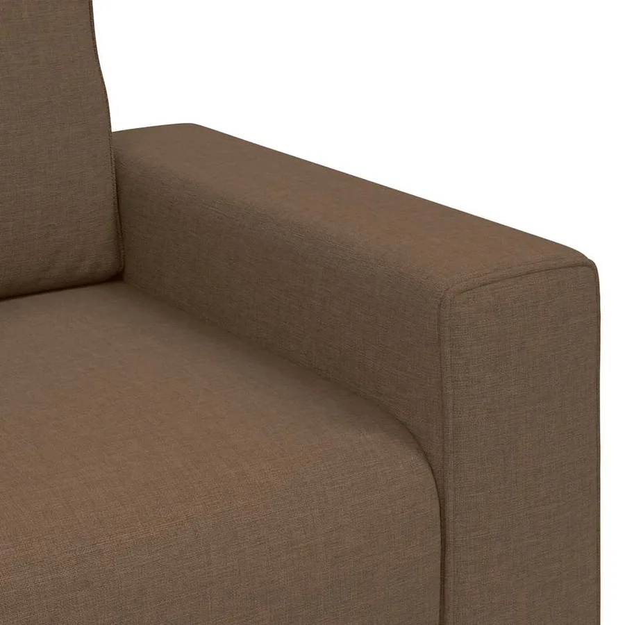 Canapé 3 places marron 220x77x82 cm en tissu - 7
