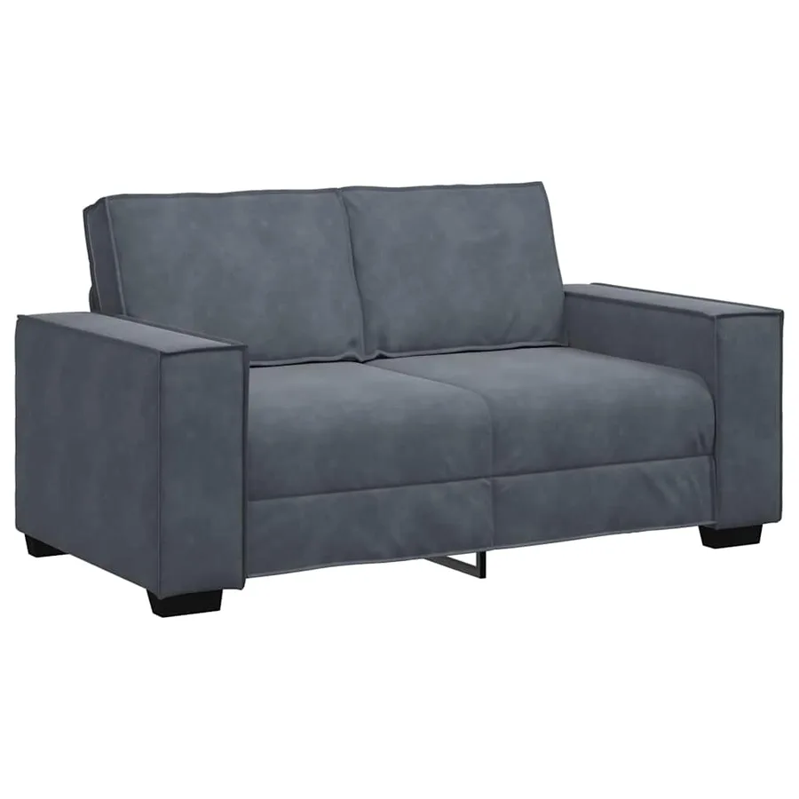 Ensemble de canapés 3 pcs avec coussins Gris foncé Velours - 5