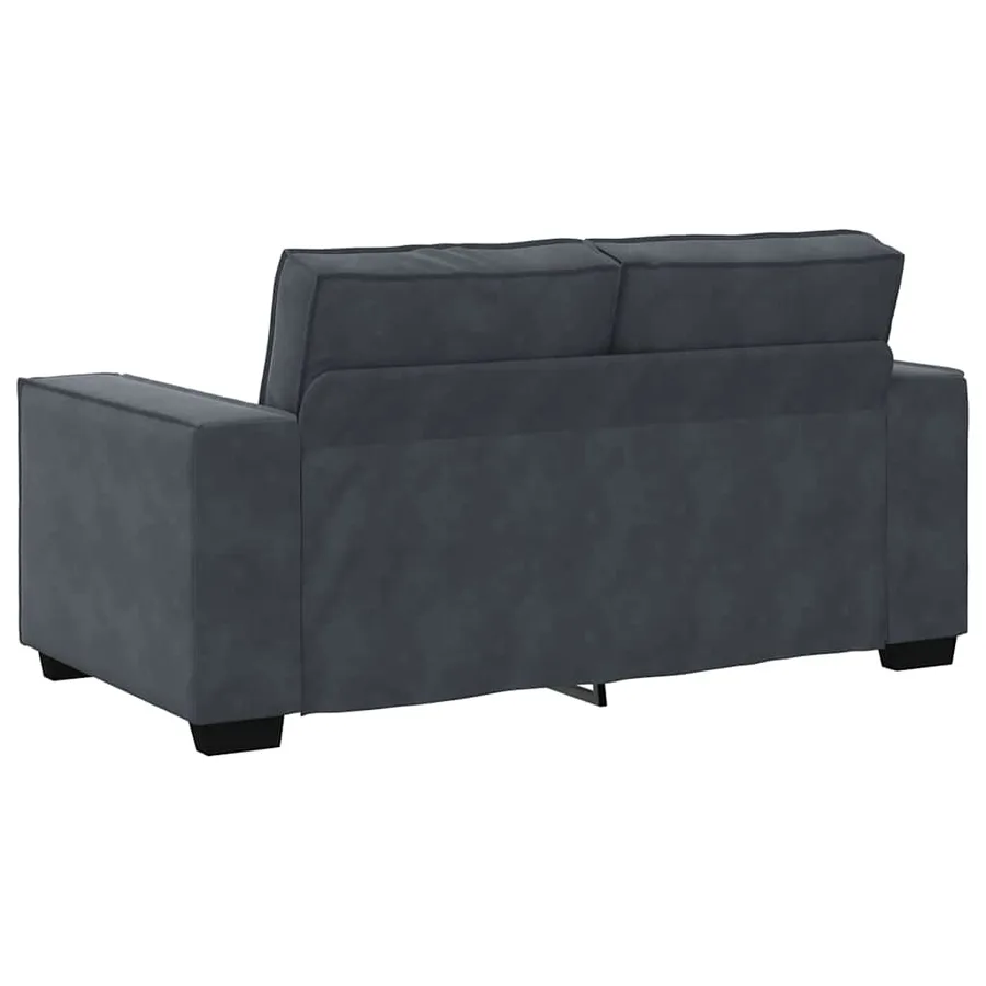 Ensemble de canapés 3 pcs avec coussins Gris foncé Velours - 8