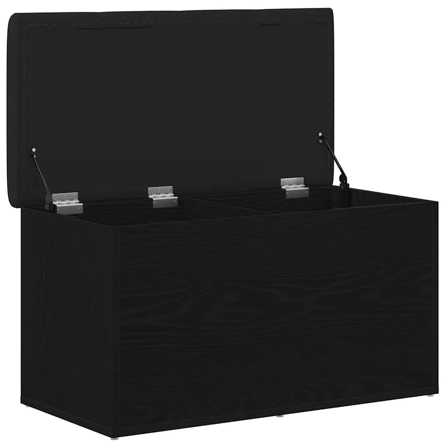 Banc de rangement Chêne noir 82 x 42 x 45 cm Bois d'ingénierie - 5
