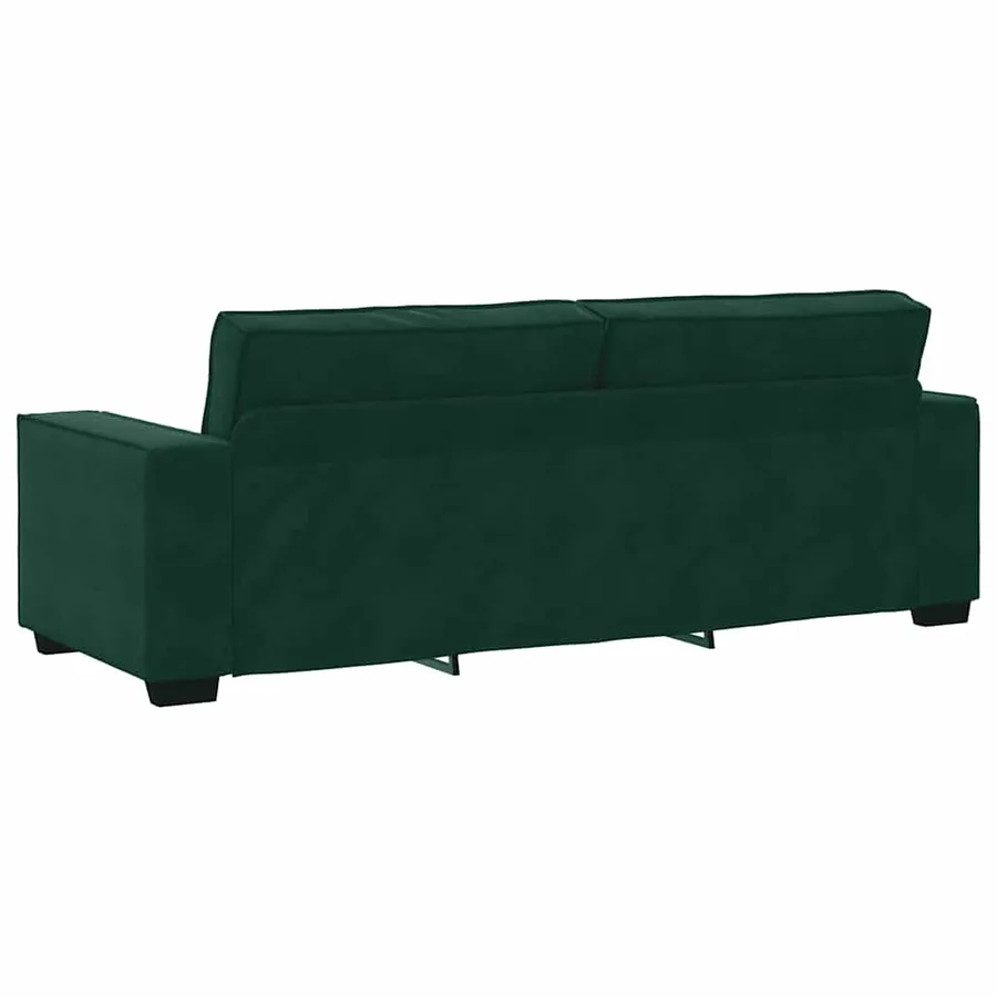 Canapé à 3 places Vert foncé 220x78x84 cm Velours - 6