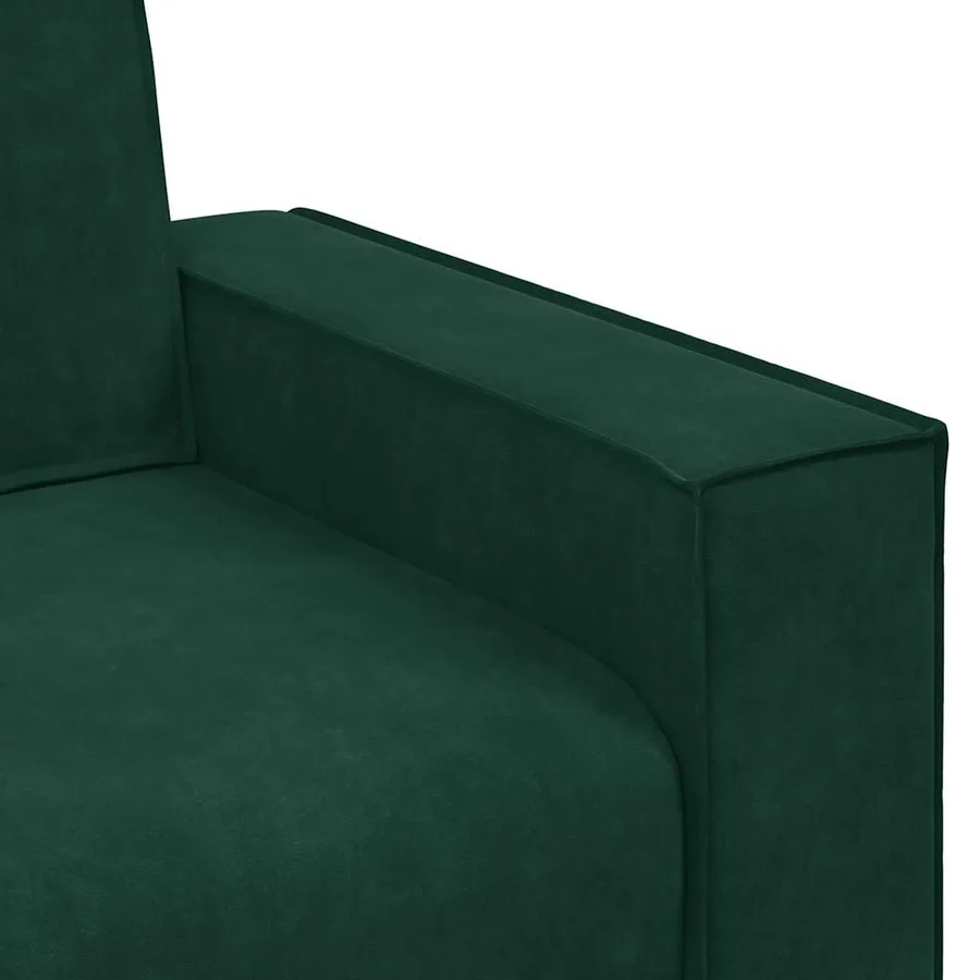 Canapé à 3 places Vert foncé 220x78x84 cm Velours - 7