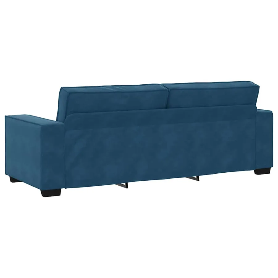Ensemble de canapés 3 pcs avec coussins Bleu Velours - 9
