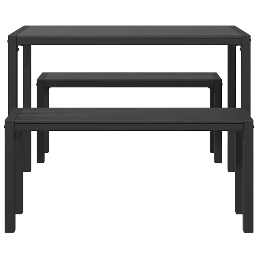 Ensemble de salle à manger pour jardin 3 pcs Anthracite Acier - 7
