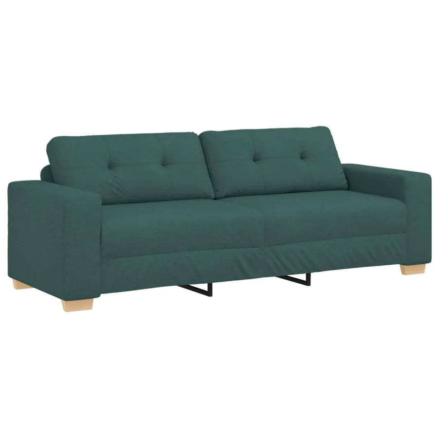 Canapé 3 places vert foncé 180 cm tissu