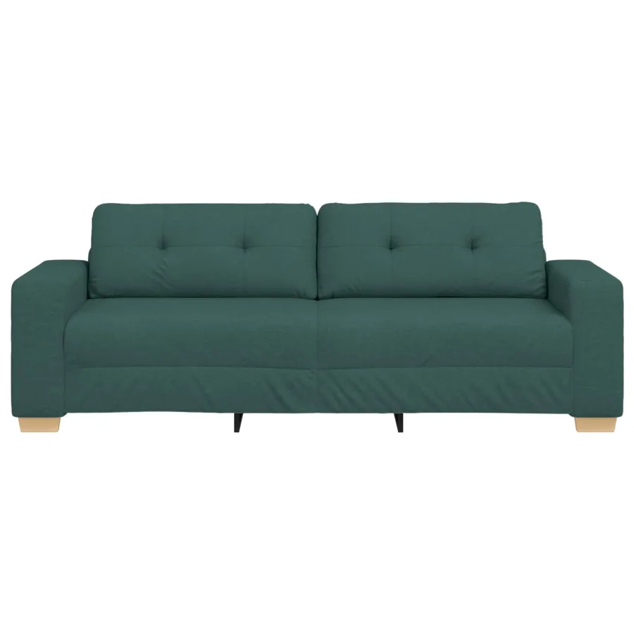 Canapé 3 places vert foncé 180 cm tissu - 2