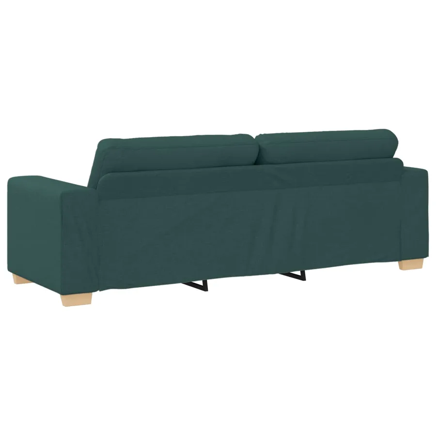 Canapé 3 places vert foncé 180 cm tissu - 4