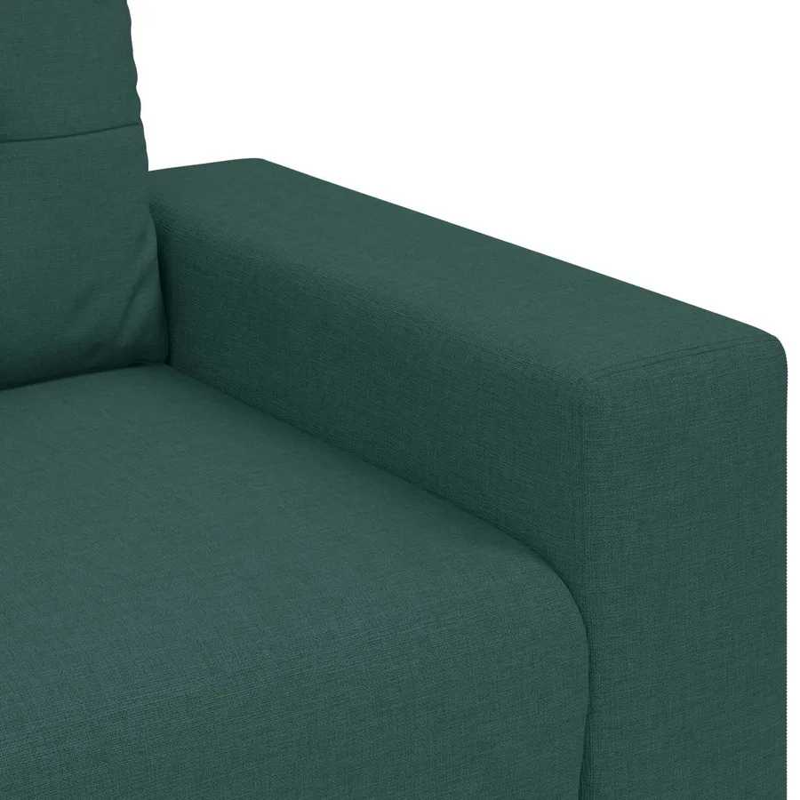 Canapé 3 places vert foncé 180 cm tissu - 5