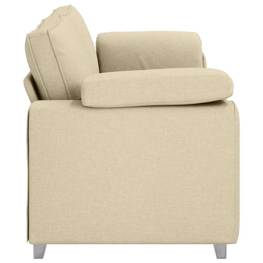 Sofa 3 places Crème 220 cm tissu - 6