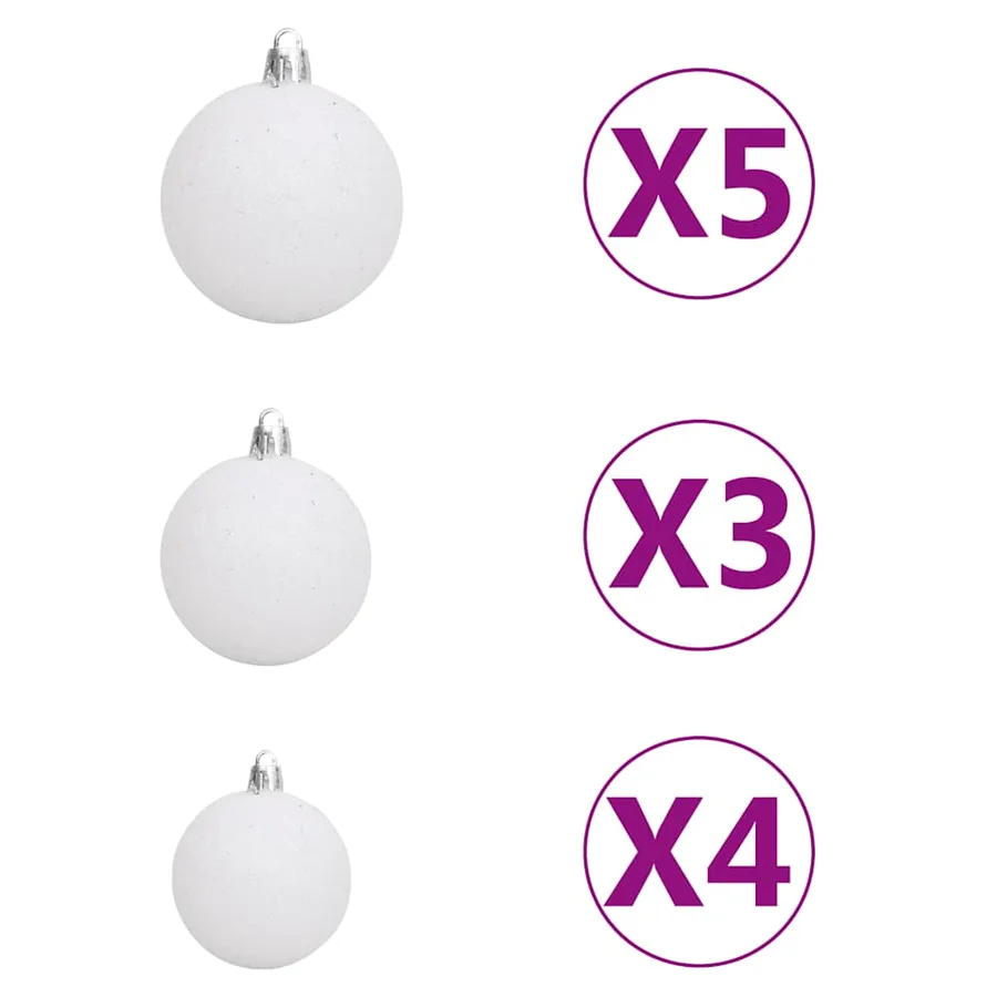 Arbre de Noël artificiel pré-éclairé et boules 120 cm vert - 7
