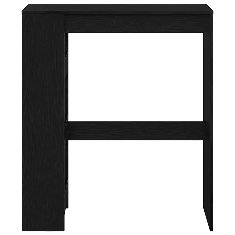 Table de bar avec étagères en chêne noir 90x40x103,5 cm bois d'ingénierie - 5
