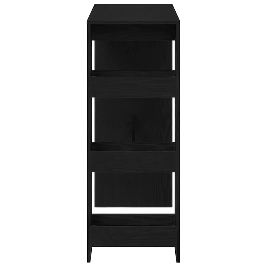 Table de bar avec étagères en chêne noir 90x40x103,5 cm bois d'ingénierie - 6