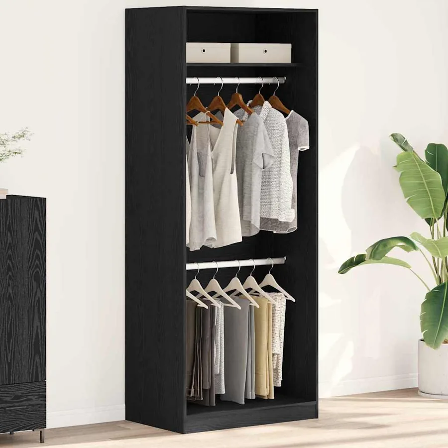 Armoire Chêne noir 80 x 50 x 200 cm Bois d'ingénierie