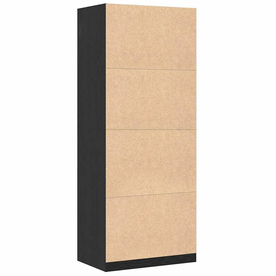 Armoire Chêne noir 80 x 50 x 200 cm Bois d'ingénierie - 5