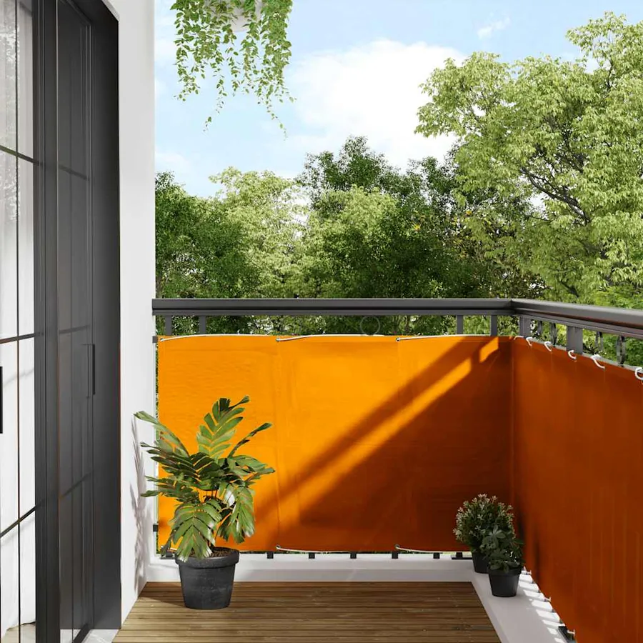 Paravent de balcon orange 90 x 700 cm 100 % polyester Oxford