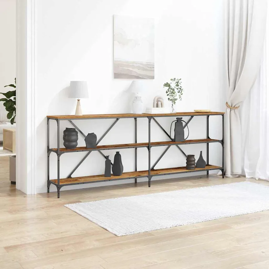Table console Bois ancien 200 x 30 x 75 cm Bois d'ingénierie