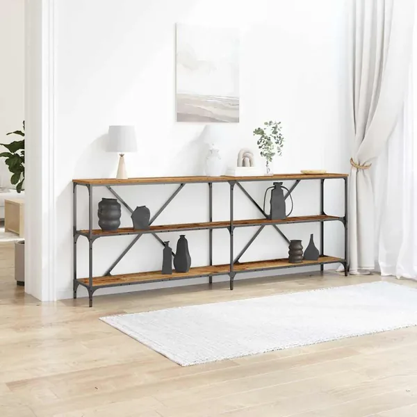 Table console Bois ancien 200 x 30 x 75 cm Bois d'ingénierie