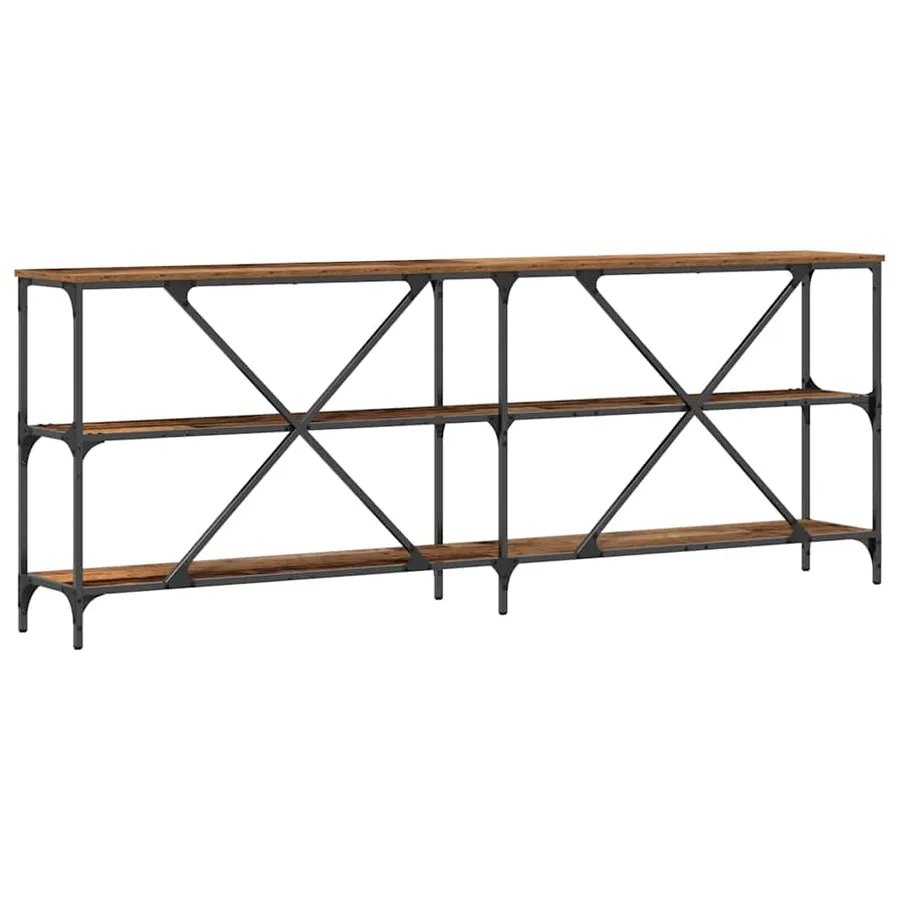 Table console Bois ancien 200 x 30 x 75 cm Bois d'ingénierie - 7