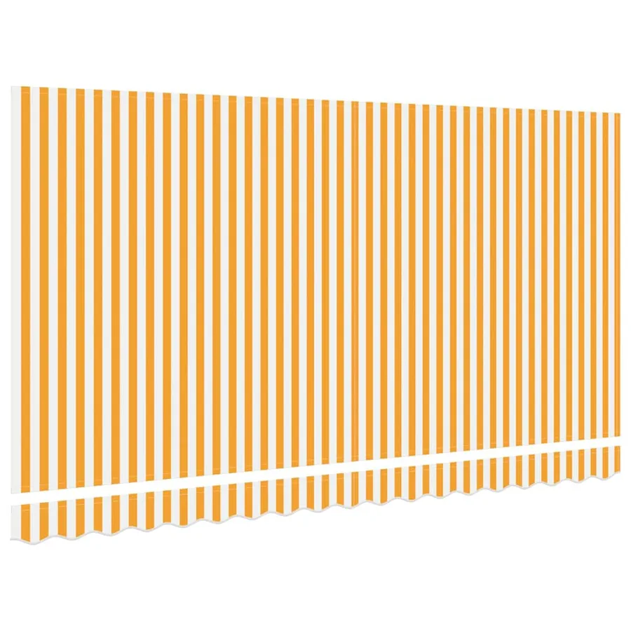 Toile de rechange pour auvent Jaune et blanc 4 x 2 m Polyester - 4
