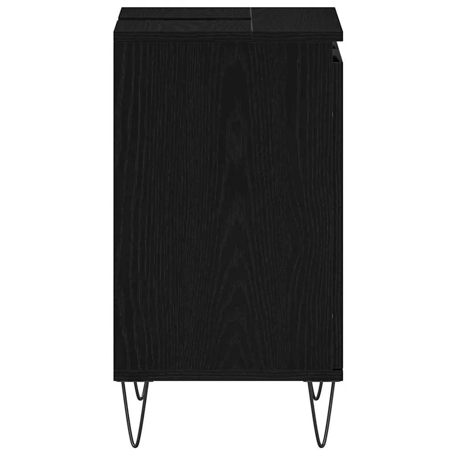 Meuble de Lavabo de Salle de Bain Chêne noir 58 x 33 x 60 cm - 7