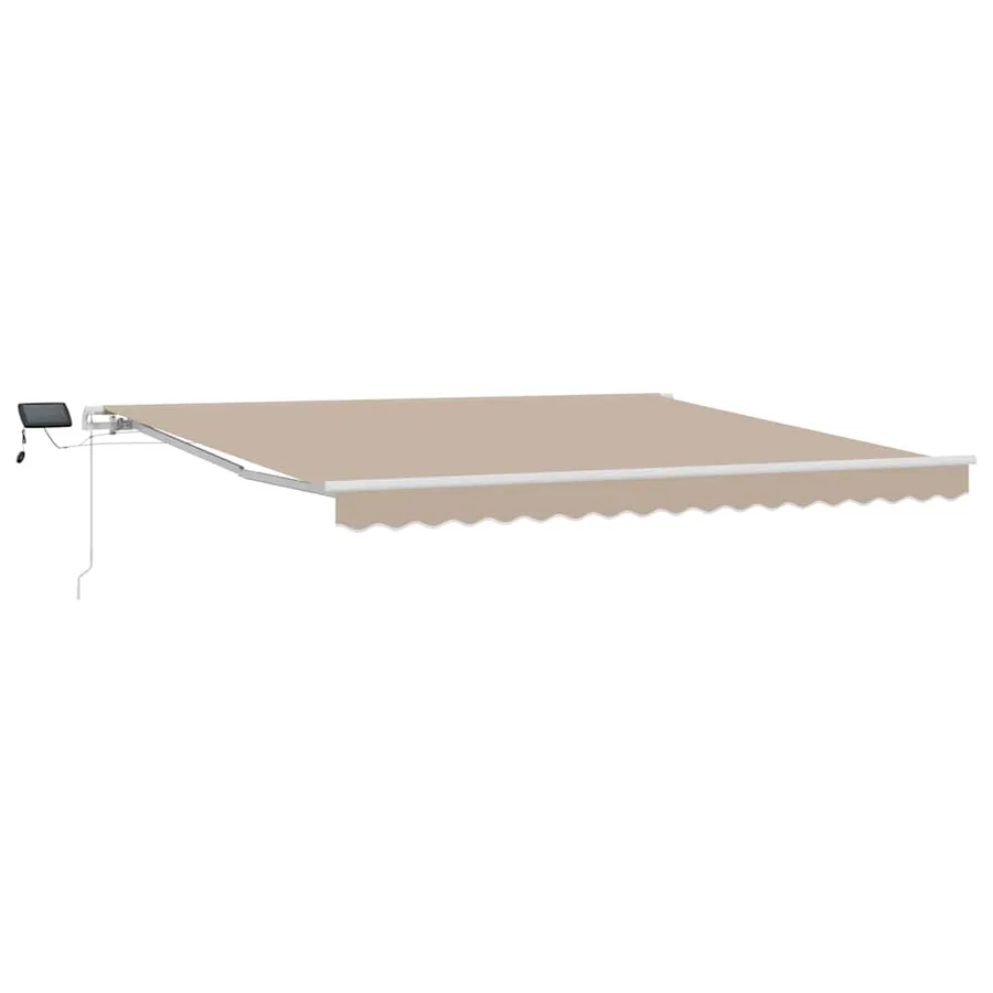 Auvent rétractable Beige 400 × 300 cm Tissu et Aluminium - 2