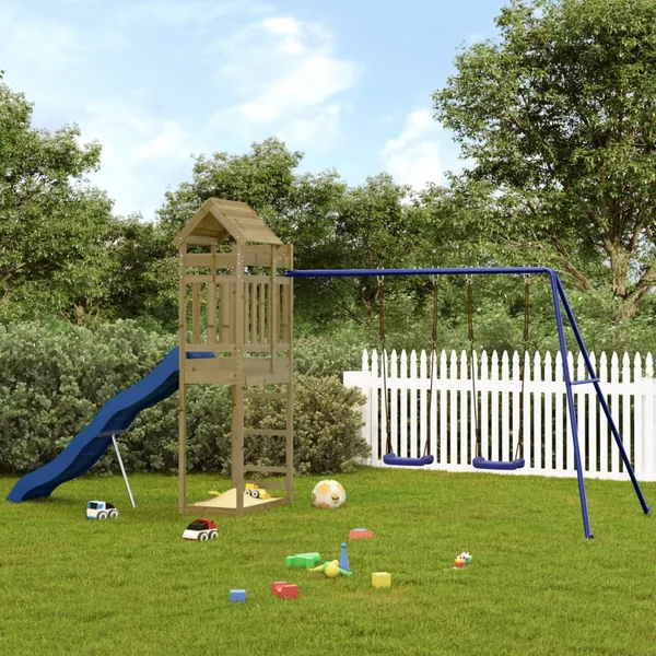 Aire de jeux d'extérieur bois de pin imprégné