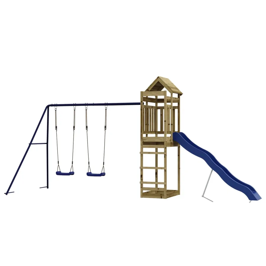 Aire de jeux d'extérieur bois de pin imprégné - 4
