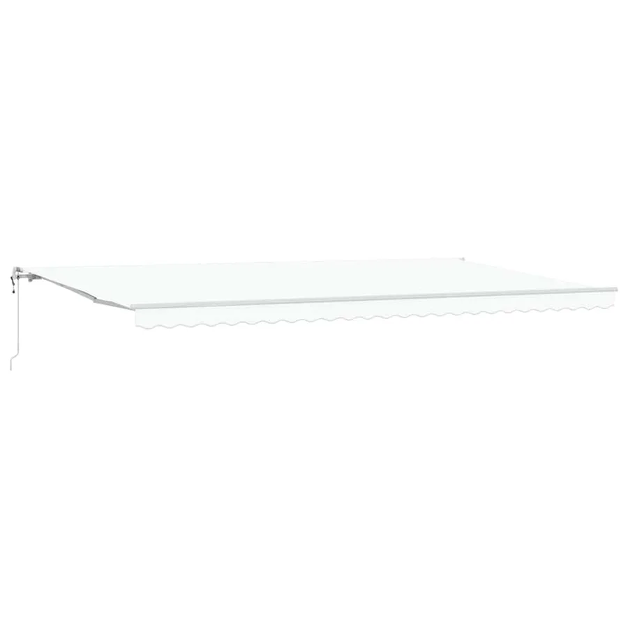 Auvent rétractable Blanc 600 × 300 cm Tissu et Aluminium - 2