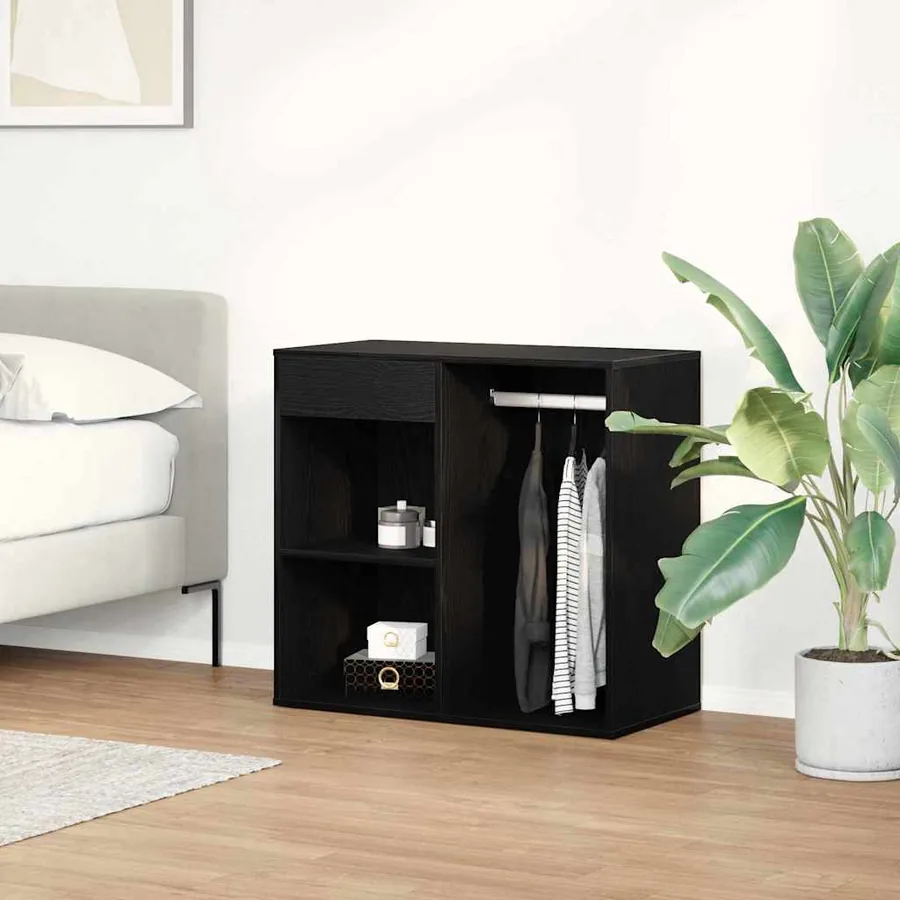 Cabinet de Cosmétiques avec tiroir Chêne noir 80 x 40 x 75 cm