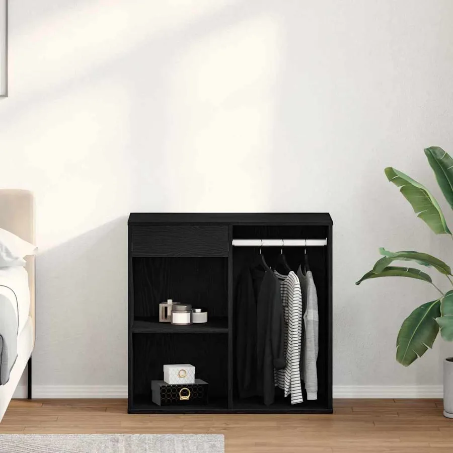 Cabinet de Cosmétiques avec tiroir Chêne noir 80 x 40 x 75 cm - 4