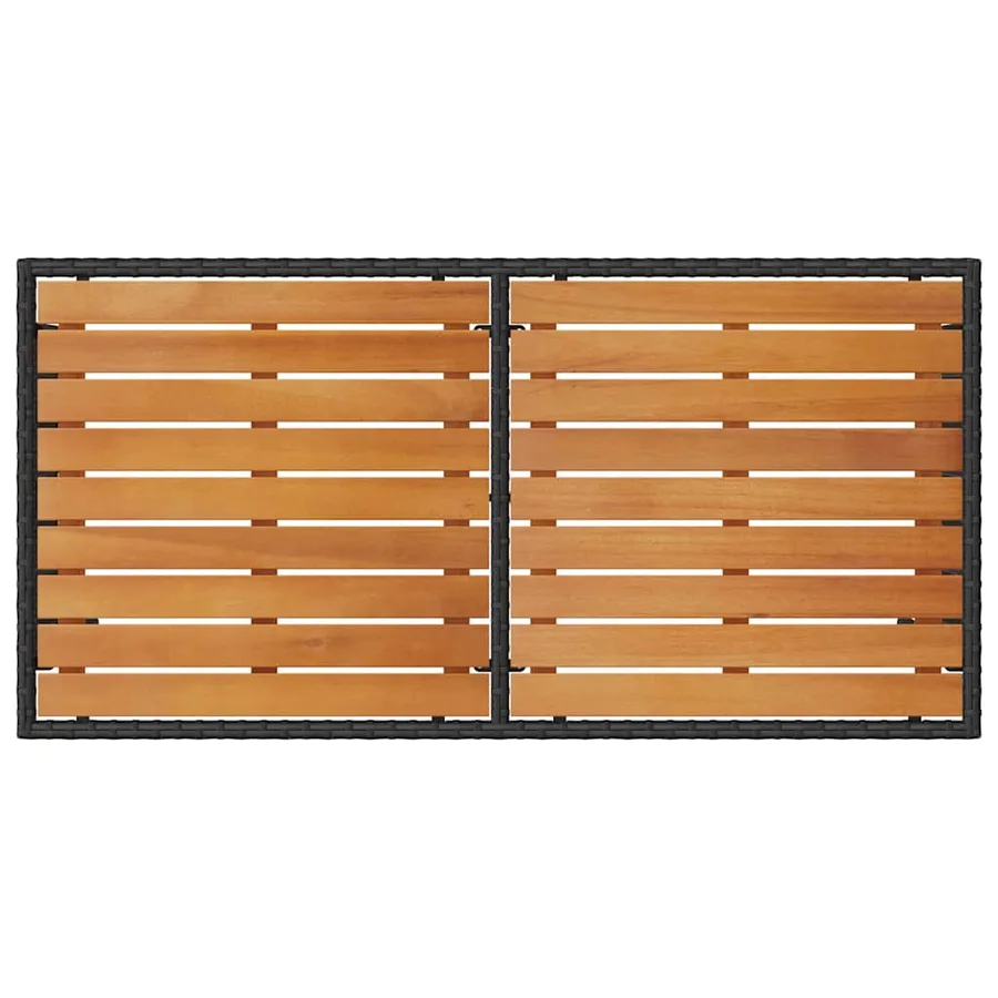 Ensemble de salle à manger de jardin 3 pcs avec coussins noir résine tressée - 10