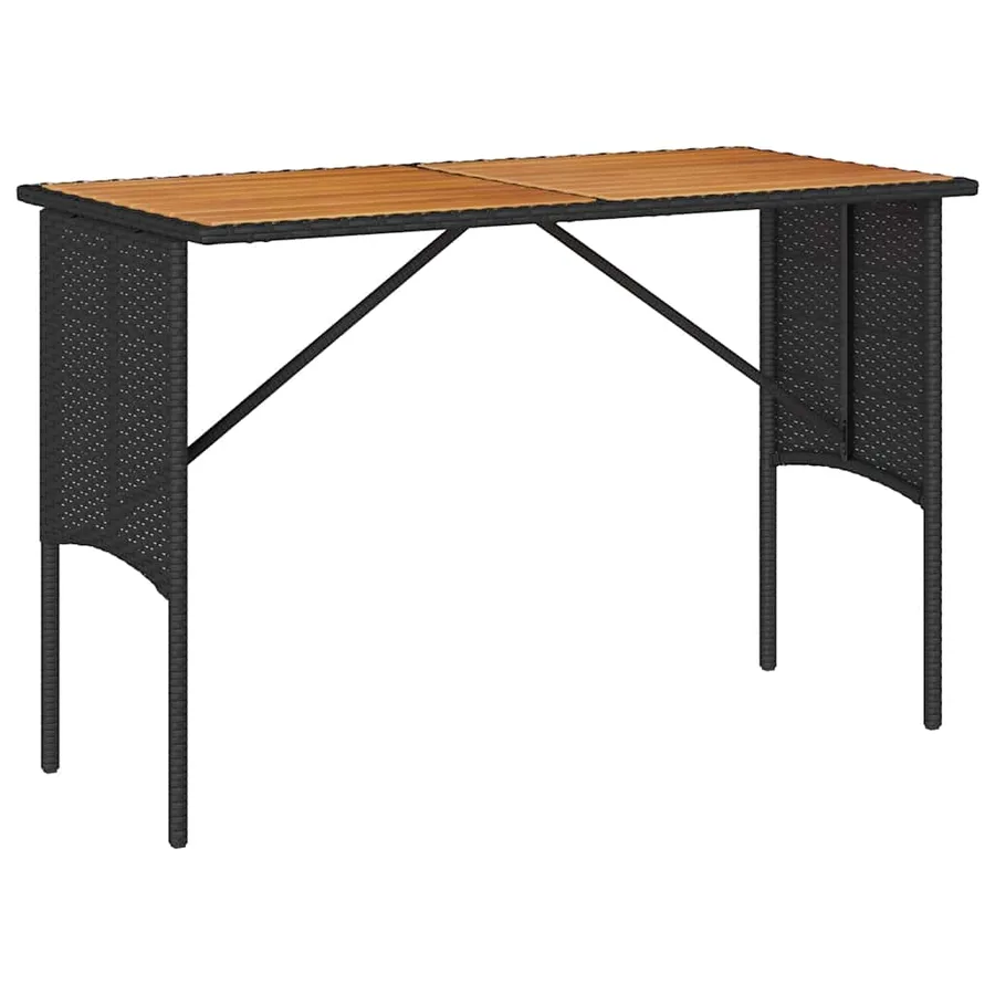 Ensemble de salle à manger de jardin 3 pcs avec coussins noir résine tressée - 6