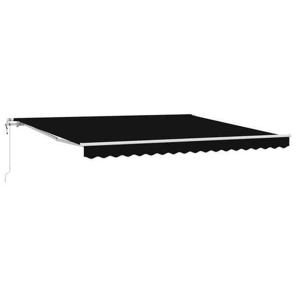 Auvent rétractable Noir 400 × 300 cm Tissu et Aluminium