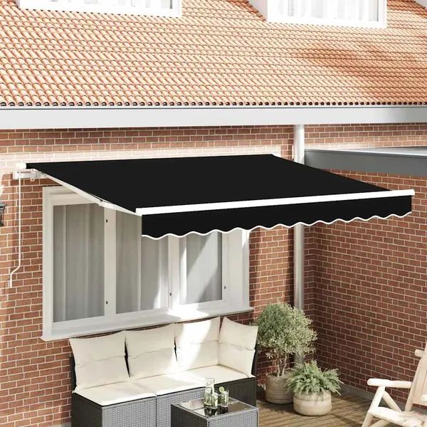 Toile de rechange pour auvent Noir 3 x 2,5 m Polyester