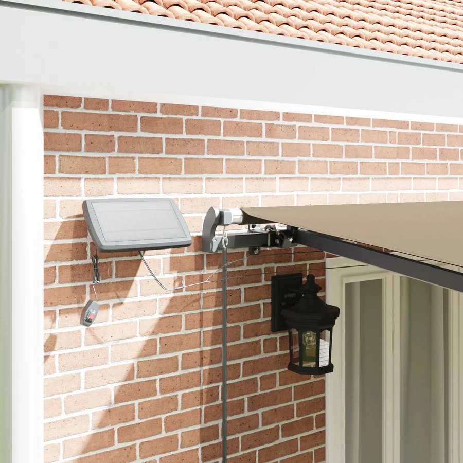 Auvent rétractable Beige 600 × 350 cm Tissu et Aluminium - 4