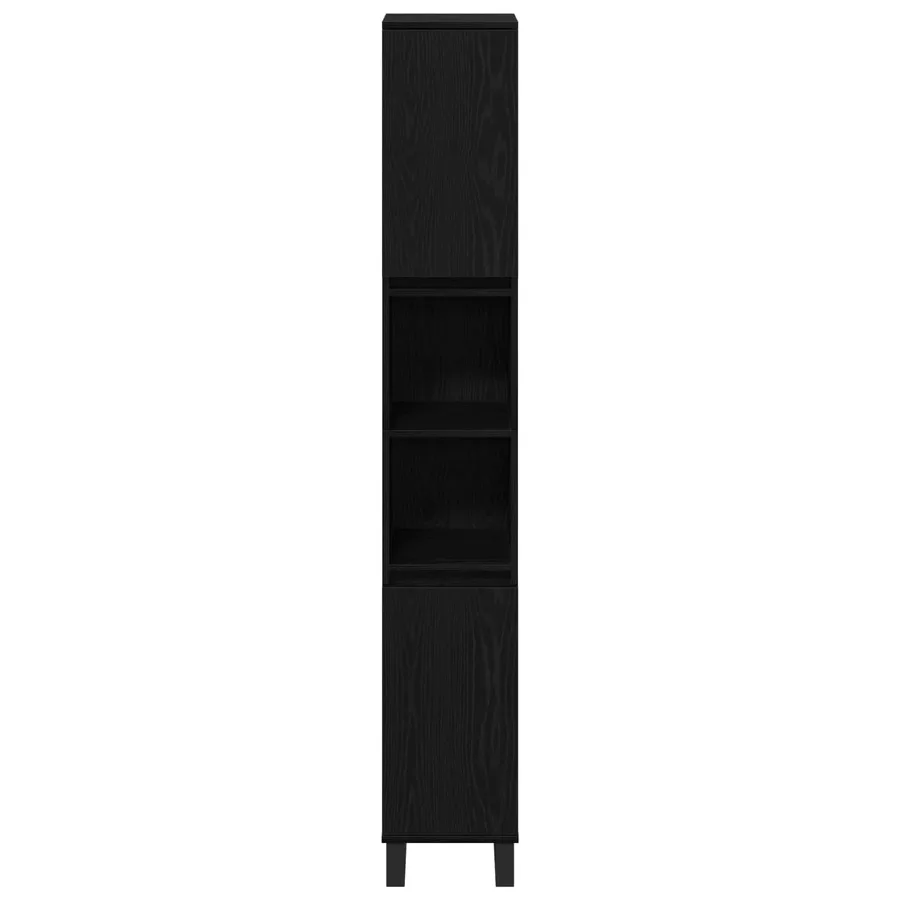 Cabinet de salle de bain avec porte Chêne noir 30 x 30 x 190 cm - 6